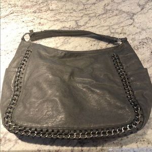 Grey Leather Purse